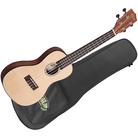 Solid Spruce Top Mahogany Travel Concert + housse Kala