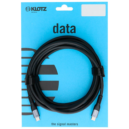 Câble USB 3.2 USB-C noir, longueur 1 m Klotz