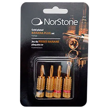 NorStone BANX4 Banana Plugs Gold (lot de 4)