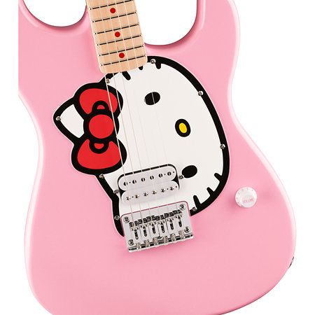 Limited Edition 50th Anniversary Hello Kitty Stratocaster MN Pink + Housse Squier by FENDER