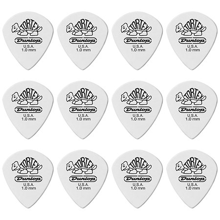 478P100 Tortex White Jazz III 1,00 mm Sachet de 12 Dunlop