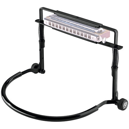 K&M 16416 Support harmonica noir