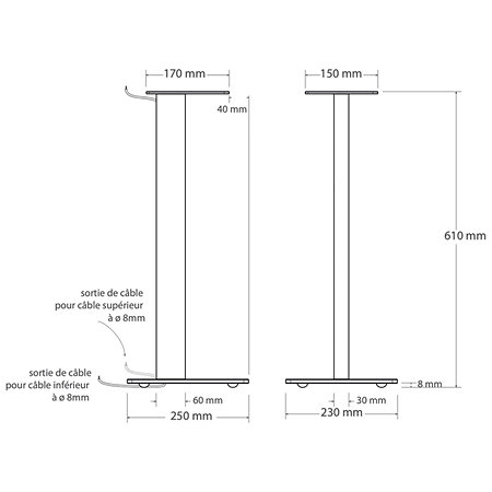 NorStone Esse Speaker Stand Black (la paire)
