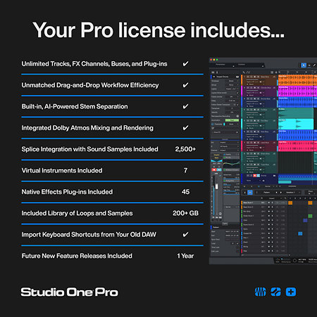 Studio One Pro 7 with 12M Pro+ Presonus ESD