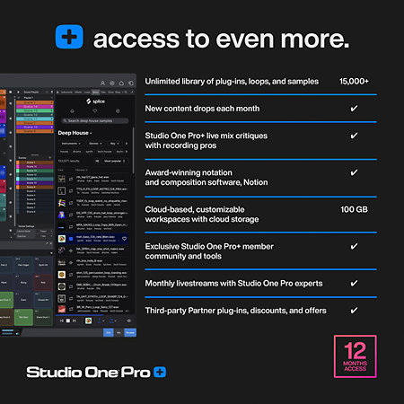 Studio One Pro 7 with 12M Pro+ Presonus ESD