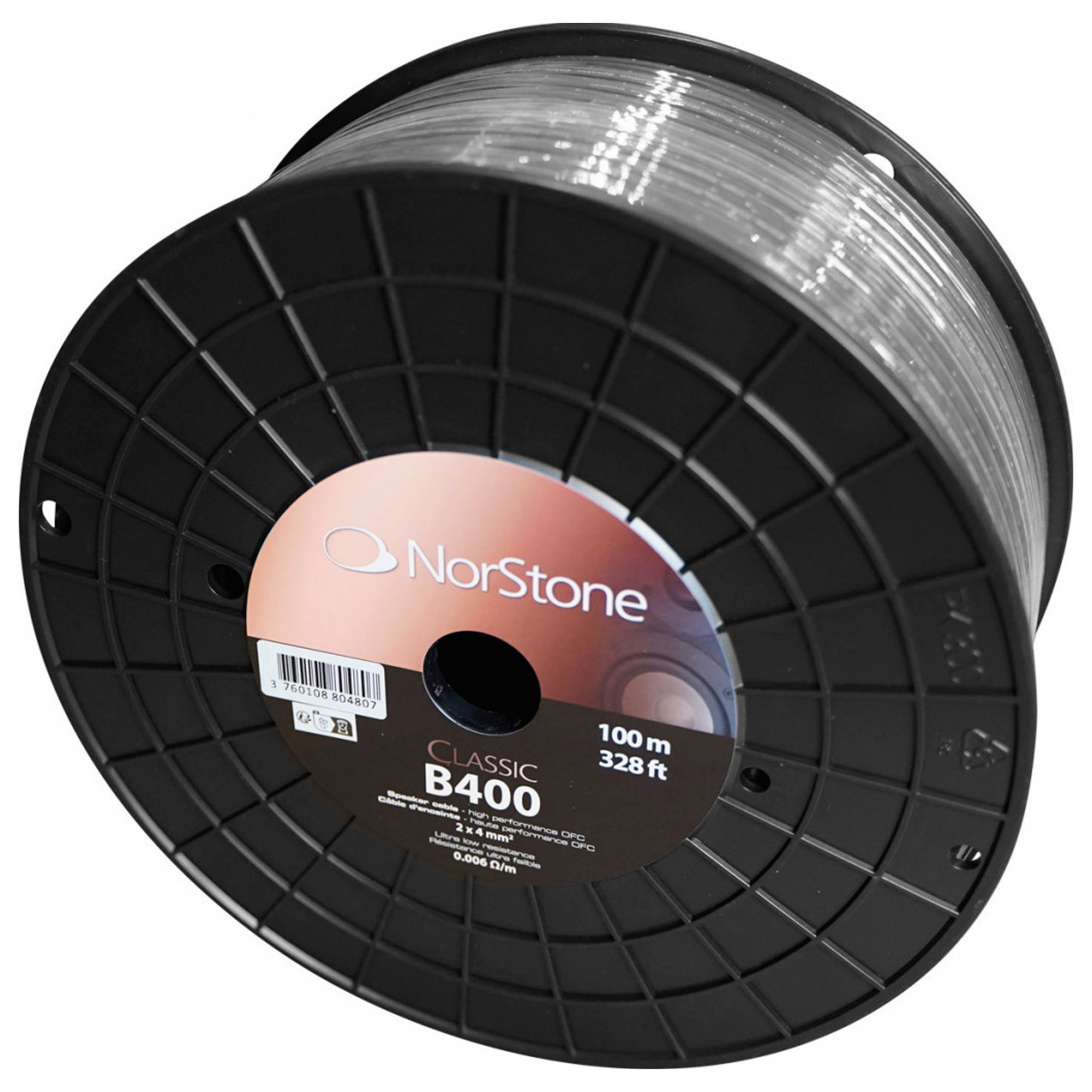 Câble Enceinte Norstone CL400 Audiophile – 2x10 Mètres, 2x4mm²