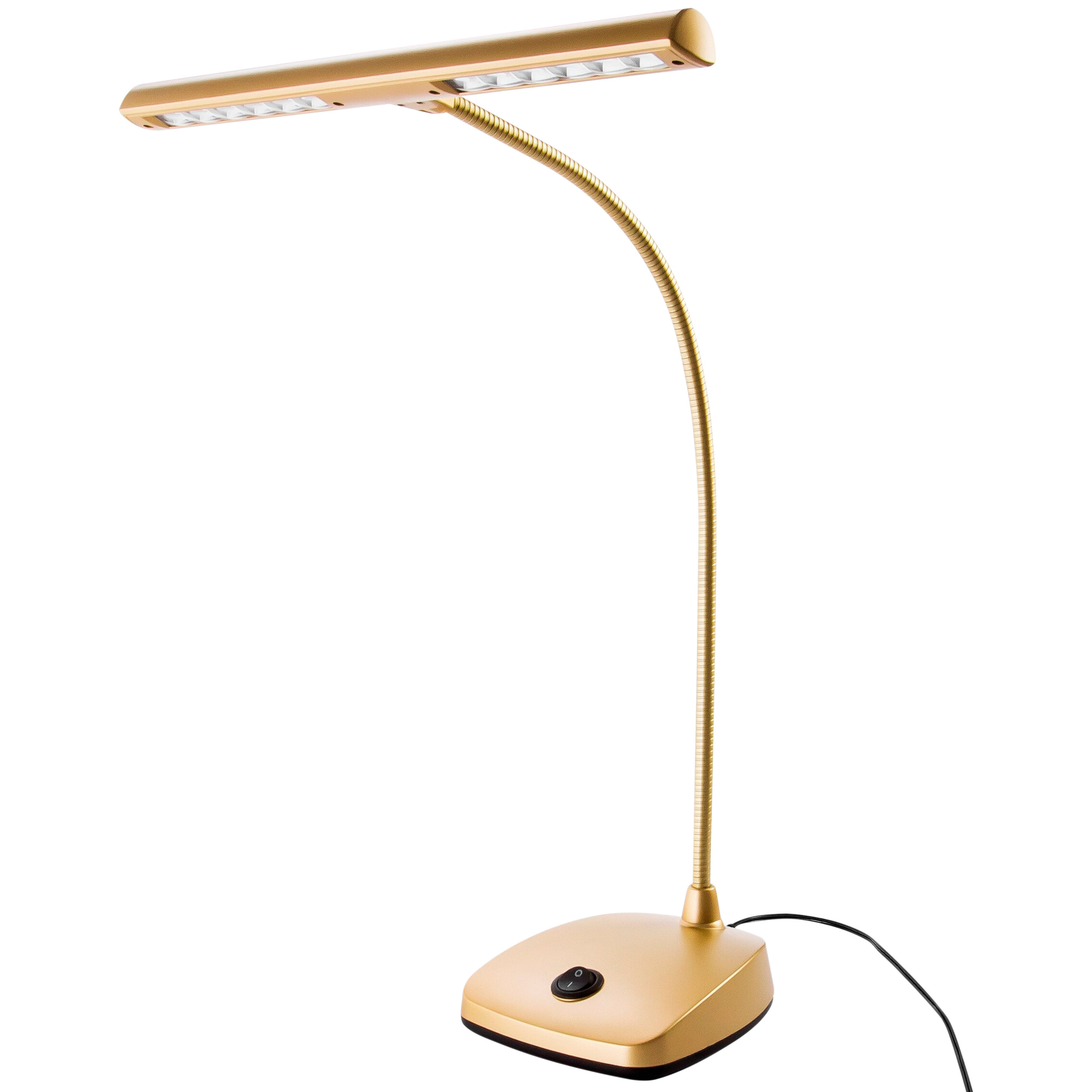 Lampe LED Piano & Bureau Showlite – 15 LEDs – Pliable – USB Ou Piles – Argenté Mat