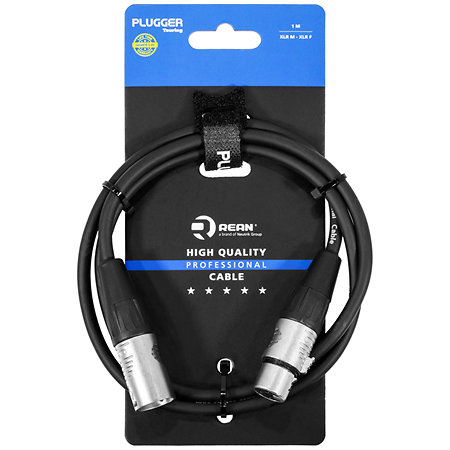 Câble XLR femelle 3b - XLR mâle 3b 1m Touring Plugger