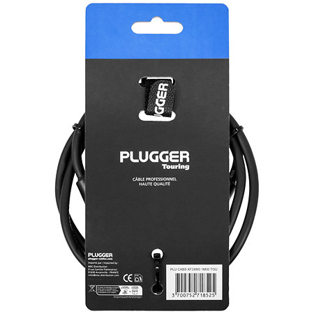 Câble XLR femelle 3b - XLR mâle 3b 1m Touring Plugger