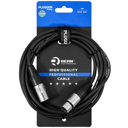 Plugger Câble XLR femelle 3b - XLR mâle 3b 3m Touring
