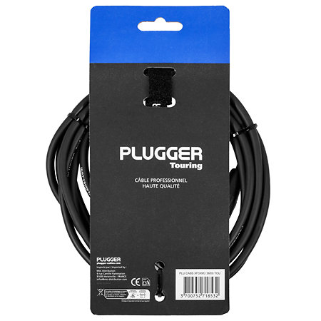 Câble XLR femelle 3b - XLR mâle 3b 3m Touring Plugger