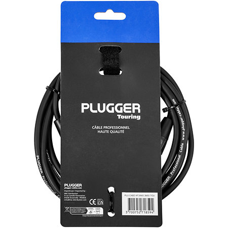 Câble DMX XLR femelle 3b - XLR mâle 3b 3m Touring Plugger