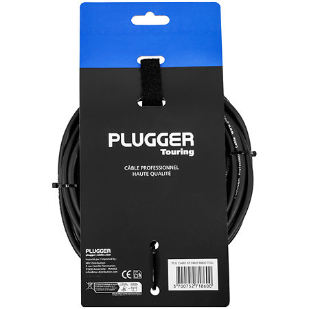 Câble DMX XLR femelle 3b - XLR mâle 3b 6m Touring Plugger