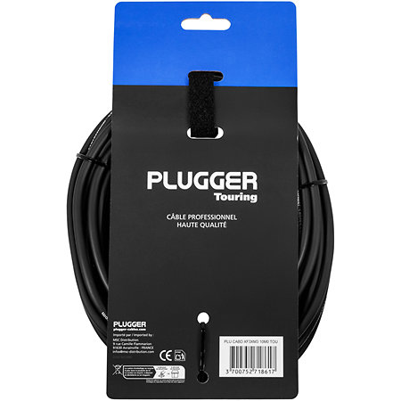 Câble DMX XLR femelle 3b - XLR mâle 3b 10m Touring Plugger