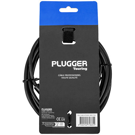 Câble DMX XLR femelle 5b - XLR mâle 5b 3m Touring Plugger