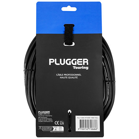 Câble DMX XLR femelle 5b - XLR mâle 5b 15m Touring Plugger