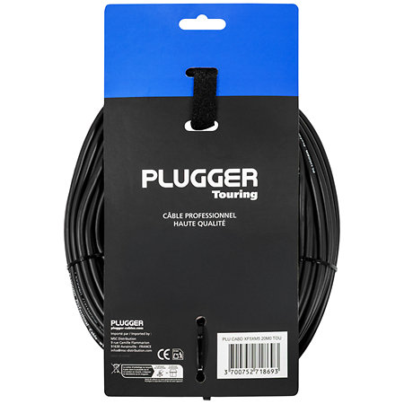 Câble DMX XLR femelle 5b - XLR mâle 5b 20m Touring Plugger