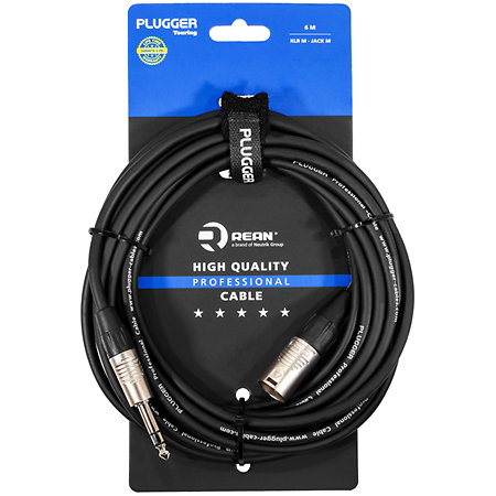 Plugger Câble XLR mâle 3b - Jack mâle stéréo 6m Touring