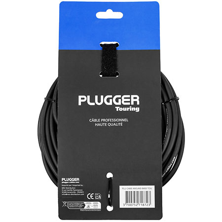 Câble XLR mâle 3b - Jack mâle stéréo 6m Touring Plugger