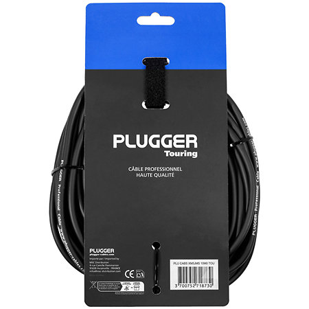 Câble XLR mâle 3b - Jack mâle stéréo 10m Touring Plugger