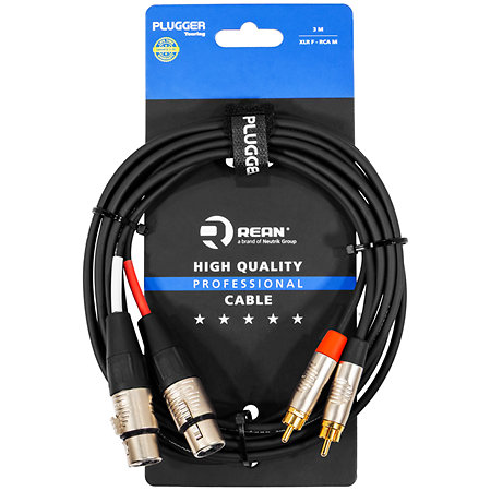Câble bretelle XLR femelle 3b - RCA mâle 3m Touring Plugger