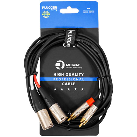 Câble bretelle XLR mâle 3b - RCA mâle 3m Touring Plugger