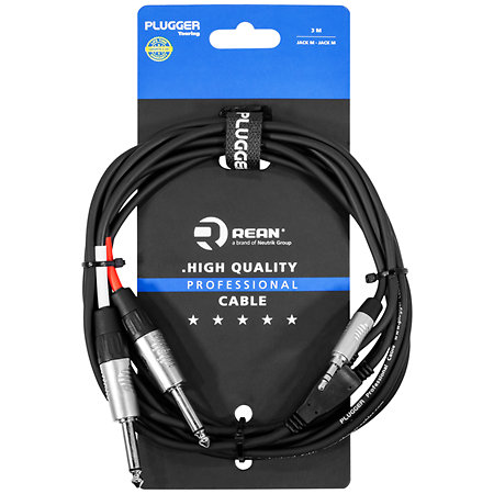 Câble Y mini-Jack mâle stéréo - Jack mâle mono 3m Touring Plugger