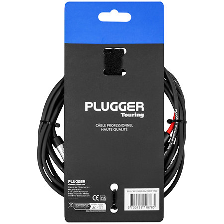 Câble Y mini-Jack mâle stéréo - Jack mâle mono 3m Touring Plugger