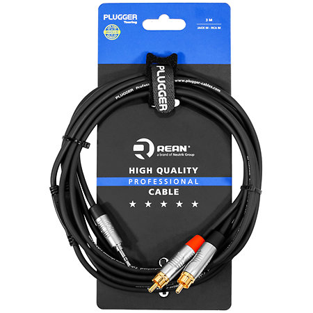 Câble Y mini-Jack mâle stéréo - RCA mâle 3m Touring Plugger