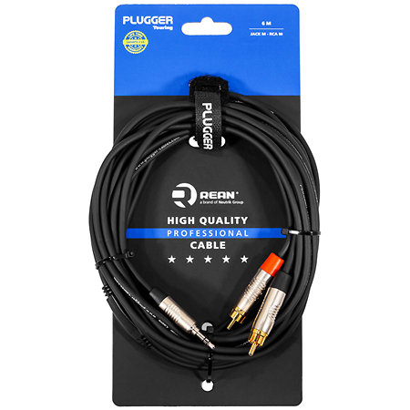 Câble Y mini-Jack mâle stéréo - RCA mâle 6m Touring Plugger