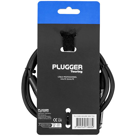 Câble XLR mâle 3b - Jack mâle mono 1m Touring Plugger