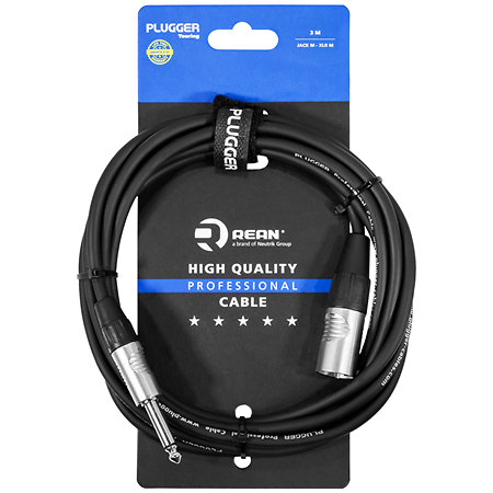Plugger Câble XLR mâle 3b - Jack mâle mono 3m Touring