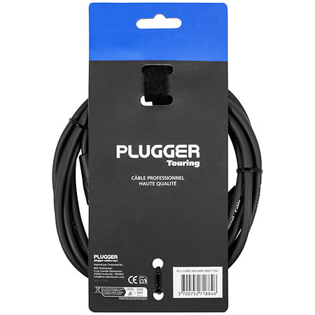 Câble XLR mâle 3b - Jack mâle mono 3m Touring Plugger