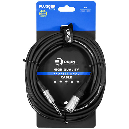 Plugger Câble XLR mâle 3b - Jack mâle mono 6m Touring