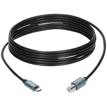 Klotz Câble USB 2.0 USB-C / USB-B noir, longueur 50 cm