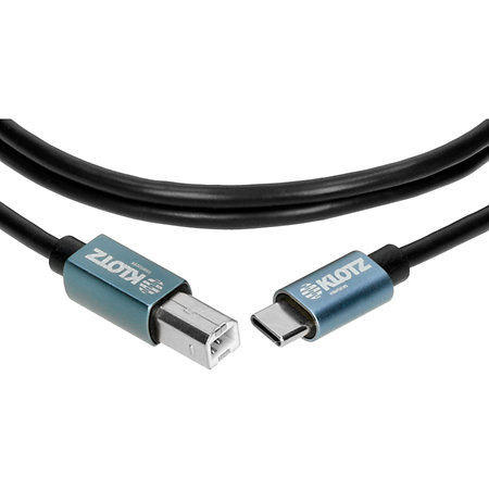 Klotz Câble USB 2.0 USB-C / USB-B noir, longueur 50 cm