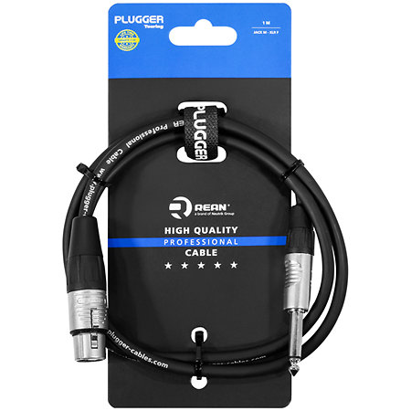 Plugger Câble XLR femelle 3b - Jack mâle mono 1m Touring