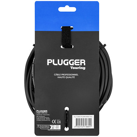 Câble XLR femelle 3b - Jack mâle mono 6m Touring Plugger