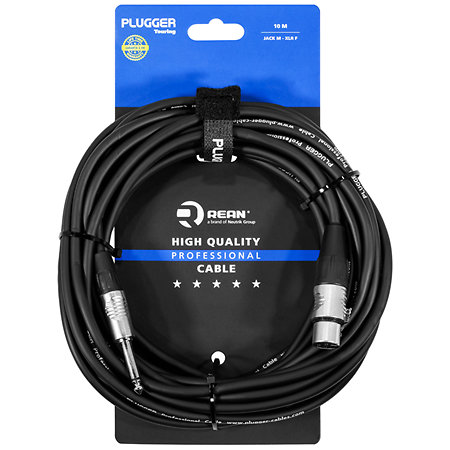 Plugger Câble XLR femelle 3b - Jack mâle mono 10m Touring