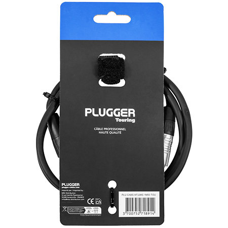 Câble XLR femelle 3b - Jack mâle stéréo 1m Touring Plugger