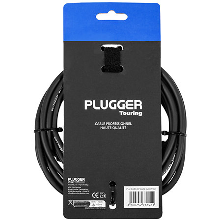 Câble XLR femelle 3b - Jack mâle stéréo 3m Touring Plugger