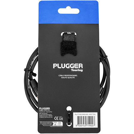 Câble Mini Jack mâle stéréo - Jack mâle stéréo 1m Touring Plugger