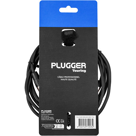 Câble Mini Jack mâle stéréo - Jack mâle stéréo 2m Touring Plugger