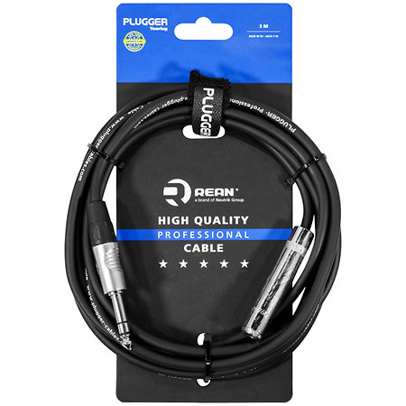 Plugger Câble Jack femelle stéréo - Jack mâle stéréo 3m Touring