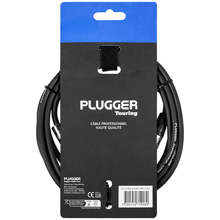 Câble Jack femelle stéréo - Jack mâle stéréo 3m Touring Plugger