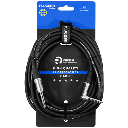 Plugger Câble Jack mâle mono - Jack mâle coudé 6m Touring