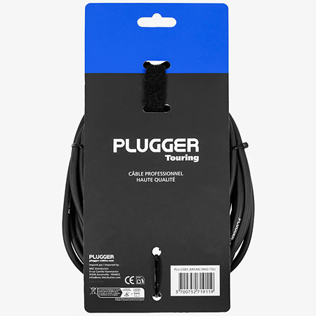 Câble Jack mâle mono - Jack mâle coudé 6m Touring Plugger