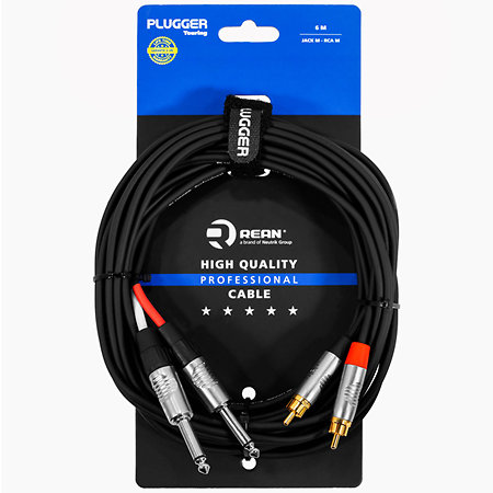 Plugger Câble bretelle Jack mâle mono - RCA mâle 6m Touring