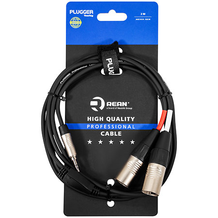 Plugger Câble Y mini-Jack mâle stéréo - XLR mâle 3b 2m Touring