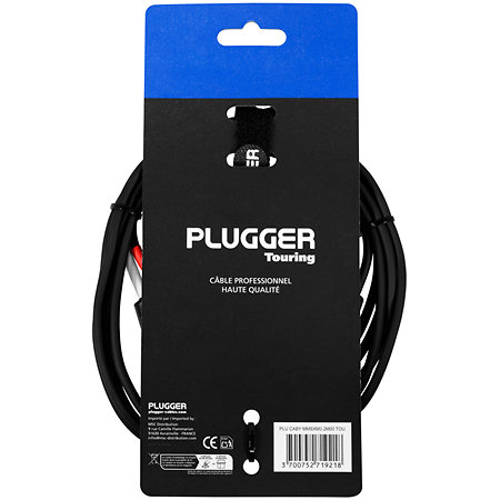 Câble Y mini-Jack mâle stéréo - XLR mâle 3b 2m Touring Plugger